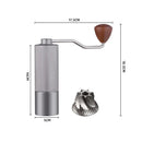 Axyaa Stainless Steel Manual Coffee Grinder with Extended Handle