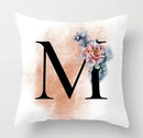 Axyaa Flower Cat Alphabet Pillowcase 45x45cm Cushion Cover, Modern Home Decor