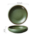 Axyaa 7" Retro Ceramic Ramen Soup Salad Dessert Bowl Plate Set