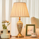 Axyaa Chinese Style Ceramic Table Lamp for Bedroom Living Room, Bedside Desk Ins Girl Home Hallway