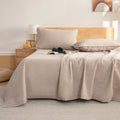 Axyaa Cotton Washed Padded Bed Cover for Comfortable Sleep