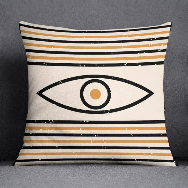 Nordic Abstract Printed Cushion Cover 45x45 cm for Home Decor by Axyaa