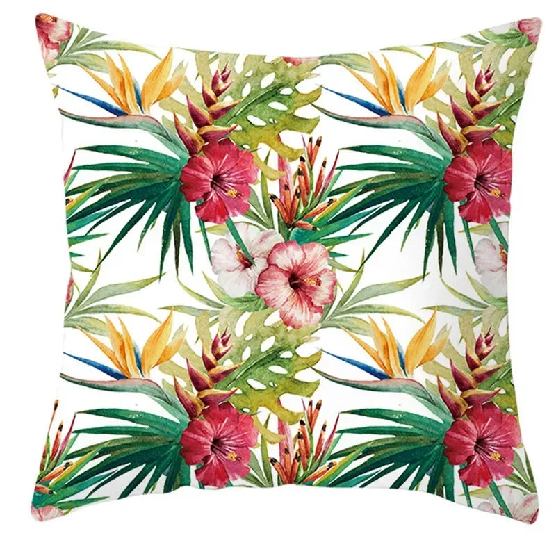 Axyaa Tropical Plants Flower Pillowcase