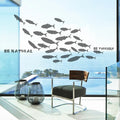 Axyaa Ocean Fish Room Wall Stickers Nursery Décor Glass Door Bathroom Decals