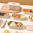 Axyaa Double Layer Microwave Lunch Box: Divided Bento Container for Kids and Students