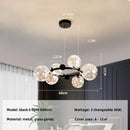 Axyaa Modern Dimmable Metal Pendant Lights with Glass Globe for Dining Room