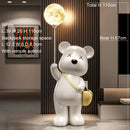 Axyaa Adjustable Glass Shade Gold Floor Lamp - Modern Tall Standing Light
