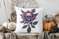 Skull Rose Butterfly Pattern Cushion Cover by Axyaa - Sofa Bedroom Car Pillow Cover