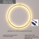 Axyaa Nordic Round Ring LED Wall Lamp - Dual-Mount Sconce