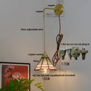 Axyaa Glass Brass LED Wall Sconce Vintage Vanity Light Fixture