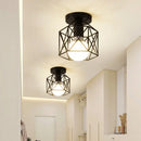 Axyaa Black Metal LED Ceiling Light for Corridor Study Room Nordic Aisle Lighting