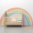 Rainbow Pastel Wall Stickers Mural by Axyaa for Nursery Kids Room, Playroom Decor, Baby Gift