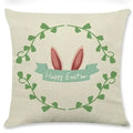 Easter Rabbit Eggs Design Linen Pillowcase - Axyaa Brings Spring Joy