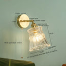 Axyaa Nordic Glass LED Wall Lamp with Copper Arm for Home Decor