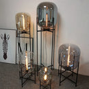 Axyaa Smoke Gray Glass Floor Lamp Industrial Style Nordic Creative Personality