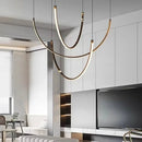 Axyaa Modern U-shaped Chandelier for Living Room, Dining Room, and Staircase
