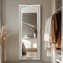 Axyaa Silver Crushed Diamond Full Length Floor Mirror 160x55CM