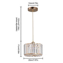 Axyaa Crystal Ceiling Light Chandelier LED Flush Mount Fixture E27 Gold Black