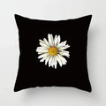 Nordic Daisy Print Pillow Cover by Axyaa - Modern Floral Cushion for Living Room
