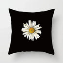 Nordic Daisy Print Pillow Cover by Axyaa - Modern Floral Cushion for Living Room