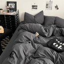 Axyaa 100% Cotton Washed Bed Linen Set - 4 Piece Comforter Double Bedding