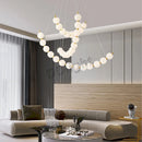 Axyaa Modern Magic Bean LED Copper Chandelier for Home Decor