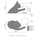 Axyaa Resin Kitten Wall Lamp: Nordic Cartoon Cat Light Fixture & Art Statue