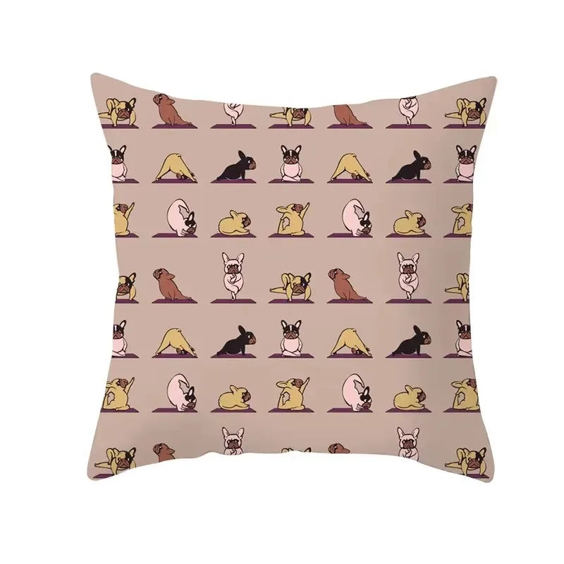 Axyaa Yoga Panda & Avocado Cartoon Animal Throw Pillow Bundle