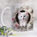 Axyaa Cute Kitty Cat Coffee Mug Office Drinking Cup Friends Birthday Gift