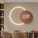 Axyaa Moon Glow Digital Wall Clock for Modern Light Luxury Living Room Decoration