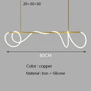 Axyaa Musical Note Pendant Light Modern LED Ceiling Chandelier for Home Decor