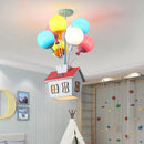Axyaa Nordic Pendant Ceiling Chandelier Cartoon Balloon Lights for Children's Princess Room