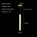 Axyaa Deluxe Crystal Pendant Chandelier - Modern Dimmable LED Lighting Fixtures