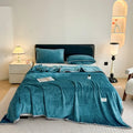 Axyaa Cozy Flannel Blanket: Soft, Warm, and Stylish Solid Color Milk Blanket