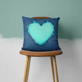 Axyaa Green Heart Leaf Pattern Pillowcase - Home Decor Pillow Case