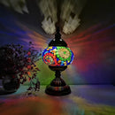 Mediterranean Style Turkish Table Lamp by Axyaa: Hand-Inlaid Glass Mosaic for Bedroom & Living Room