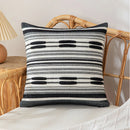 Axyaa Stripe Cushion Cover 45x45cm - Yellow Brown Green Black - Home Decor Pillow Cover