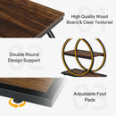 Axyaa Narrow End Table with 3 Shelves, Industrial Wooden Side Table