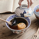 Axya Japanese Ceramic Soup Bowl with Lid, 6 Inch