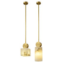 Axyaa Golden Marble LED Chandelier - Luxury Nordic Style Lighting