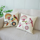 Axyaa Embroidered Floral Pillowcase 45X45 - Sofa Cushion Cover Home Decor
