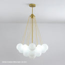 Axyaa Nordic Cream Glass Bubble Ball Chandelier for Bedroom and Living Room