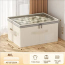 Axyaa Large Foldable Clothing Storage Box with Zipper Lid