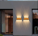 Axyaa Gold Aluminium LED Wall Sconce Waterproof Up/Down Indoor Wall Lamp
