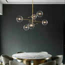 Axyaa Bronze Glass Bubble Chandelier Pendant Light for Modern Room Decor