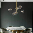 Axyaa Bronze Bubbles Glass Pendant Chandelier for Study, Living Room, Restaurant