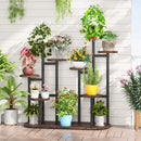 Axyaa Multi-Tiered Plant Stand for 11 Potted Flowers - Ideal for Home and Garden.