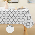 Axyaa Waterproof PVC Tablecloth Rectangle Table Cover for Wedding Dining, Moroccan Design