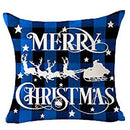 Axyaa Christmas Blessing Pine Tree Linen Throw Pillow Cover deco