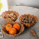 Axyaa Woven Round Storage Basket Tray for Home Shop Hotel Organization